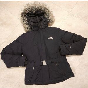 The North Face Black Jacket with Fur Trim